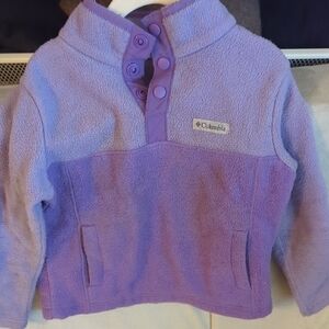 Columbia Two-Tone Lavender & Lilac Fleece Pullover Hoodie